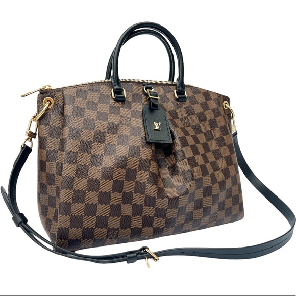 Louis Vuitton Slouchy MM Satchel Bag Shoulder Bag Damier Ebene Noir - Picture 3 of 11